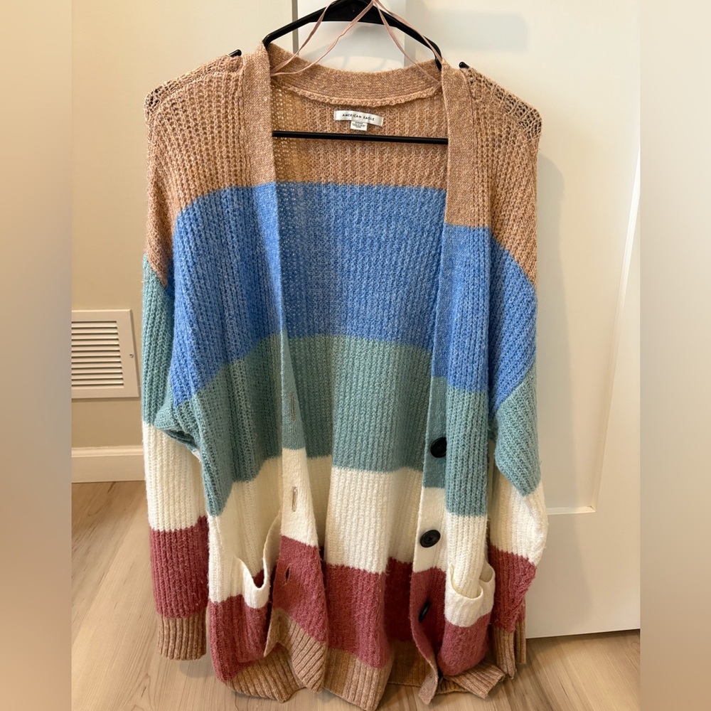 American Eagle multi color cardigan